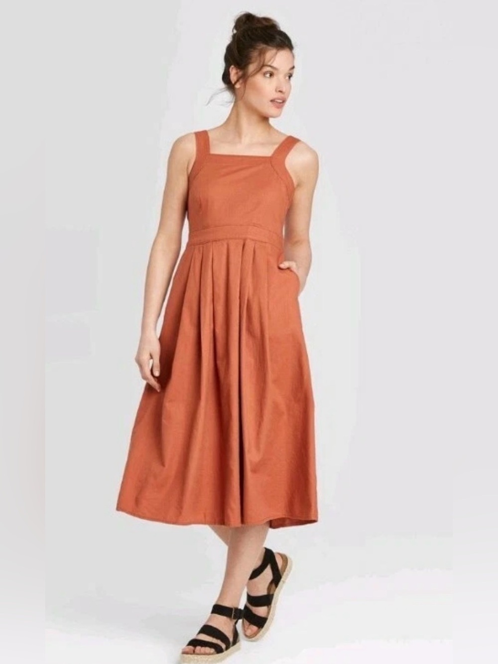 Universal Thread Sleeveless Midi Dress in Terracotta